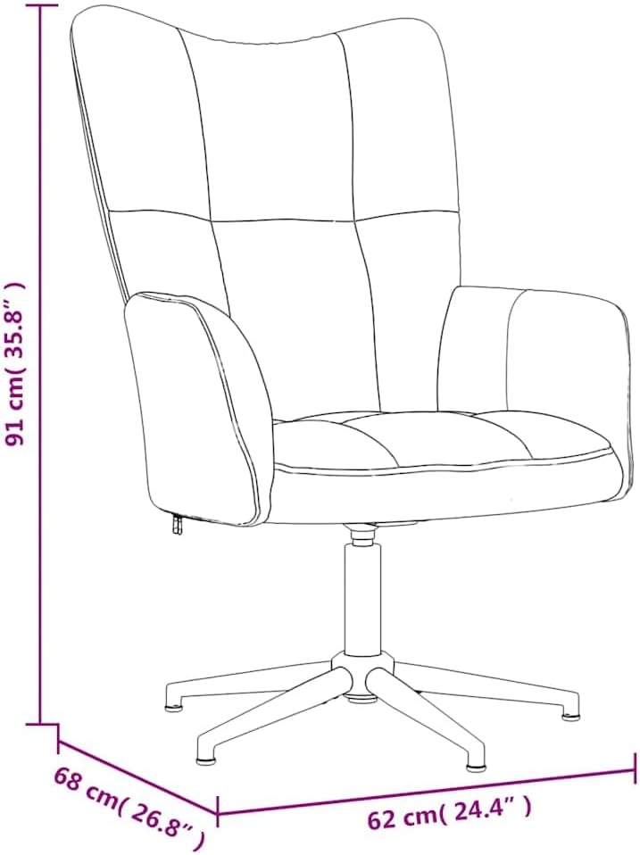 Relaxstoel – Fauteuil – Lounge Chair – Draaifauteuil – Zithoekstoel – Donkergrijs Fluweel – 360 Graden Draaibaar – Stalen Frame Met Kruisvoet