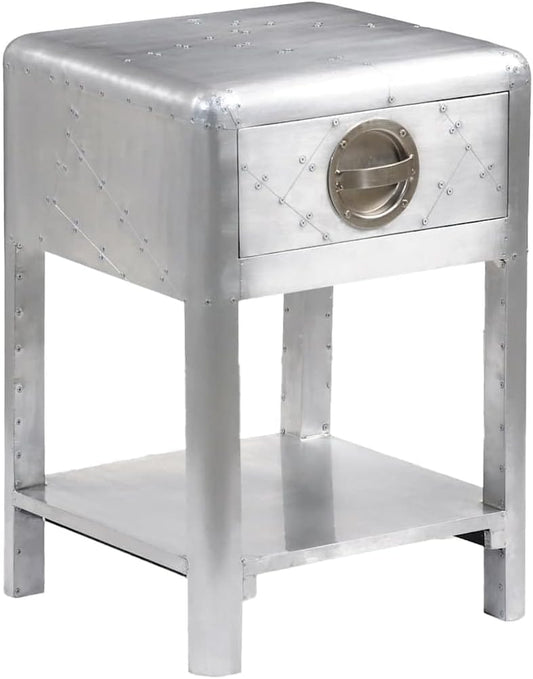 vidaXL Side table with 1 drawer vintage aviation look