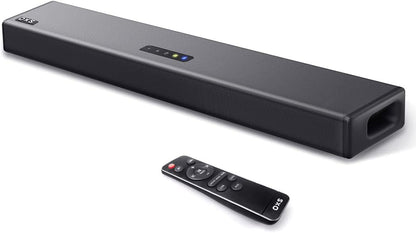 OXS S3 soundbar voor tv, thuisbioscoopaudio met Bluetooth 5.0, dynamische bas, 3D-surround-geluid, dialoogverbetering, AUX/optisch/coaxiaal compatibel, meerdere geluidsmodi, wandmonteerbaar