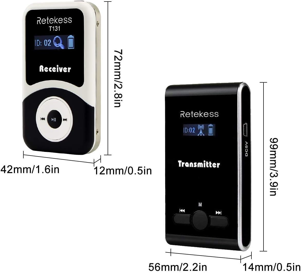 Draadloos Tourguide Systeem Met Hoofdtelefoon – Tourguide Systeem – Fluisterset – Vertaalset – Spraaksysteem – 99 Kanalen – Bereik Tot 60 Meter