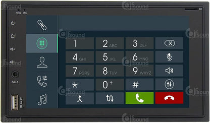 Universeel autoradio 2DIN Android GPS Bluetooth WiFi Dab USB Full HD Touchscreen Display 6.2" Easyconnect Processor 8core Stembediening