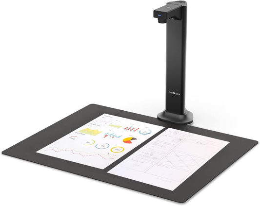 Viisan Scanner voor documenten en boeken. A3-scangebied. 13 MP resolutie. Pagina's gladmaken en splitsen, automatisch scannen van tekst.