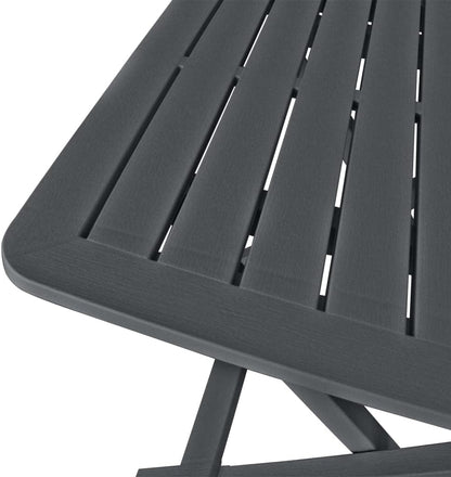 3-Piece Bistro Set Foldable Plastic Anthracite Patio Bistro Set Balcony Set Weatherproof Seat Set for Balcony, Garden, Patio - QUORE