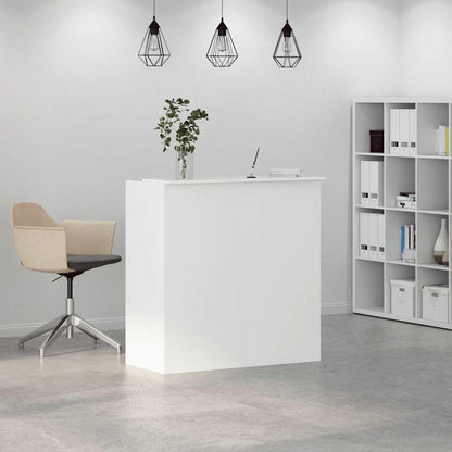 vidaXL Reception desk 100x50x103.5 cm wood concrete gray, reception desk, office reception, check-out desk, salon reception, reception bar