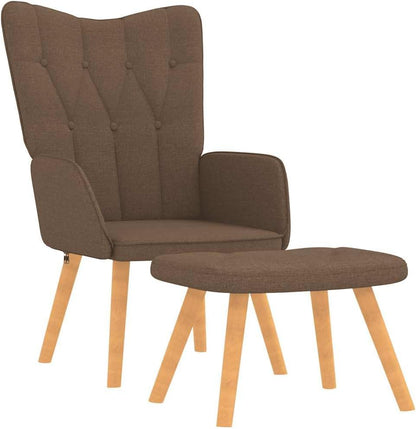 Relaxstoel – Fauteuil – TV-Stoel – Ligstoel – Loungestoel – Met Voetenkruk – Stof Bekleding – Stevig Stalen Frame
