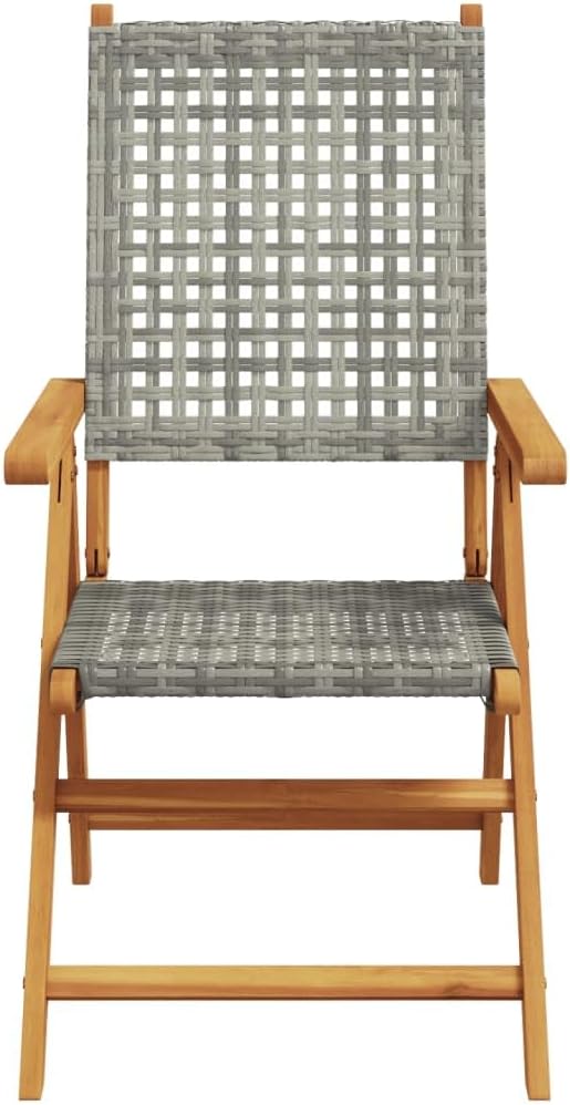 Tidyard Garden Chair Adjustable 6 Pieces Rattan Chairs Garden Furniture Chair Garden Chair Dining Chairs Rattan Chair Set Patio Chair Balcony Chair Garden Chairs Camping Chair Grey Poly Rattan Solid - QUORE