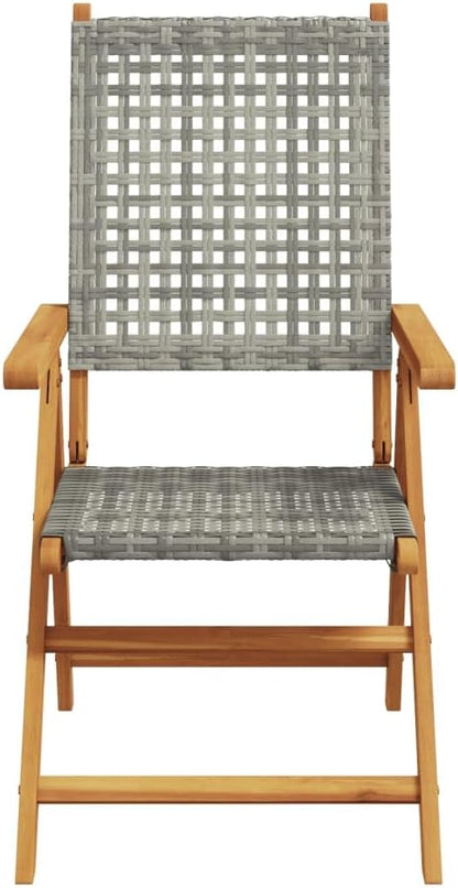 Tidyard Garden Chair Adjustable 6 Pieces Rattan Chairs Garden Furniture Chair Garden Chair Dining Chairs Rattan Chair Set Patio Chair Balcony Chair Garden Chairs Camping Chair Grey Poly Rattan Solid - QUORE