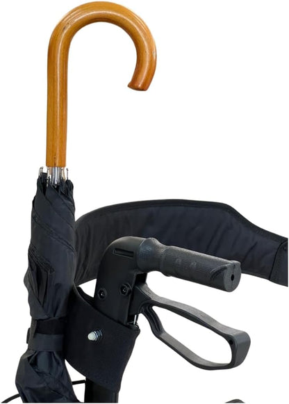 Vitalk Pro SC5023B Opvouwbare rollator, lichte aluminium wandelwagen voor senioren, met remmen, zitting, mand en 4 wielen