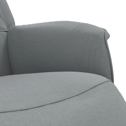 Relaxfauteuil – Verstelbare Fauteuil – Leunstoel – Draaifauteuil – Relaxstoel – Lichtgrijs – 360° Draaibaar – Handmatig Verstelbare Rugleuning en Voetensteun