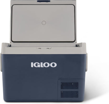 IGLOO ICF60 Draagbare compressor-koelbox, 59 liter, 12/24 V, 230 V, elektrische koelbox, -18 °C tot 20 °C, mini-koelkast, vriesbox voor camping, auto