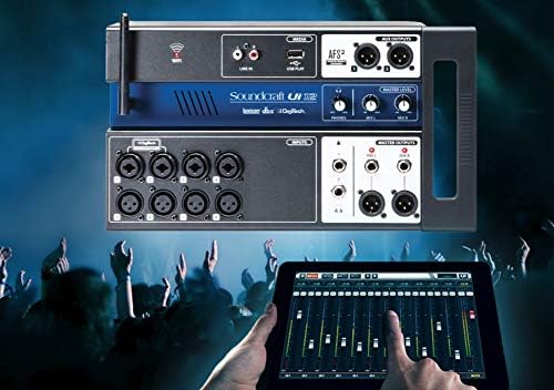 Soundcraft Ui12 Digitale mixer met 12 kanalen en afstandsbediening, zwart kanaal 12 12 kanalen zwart
