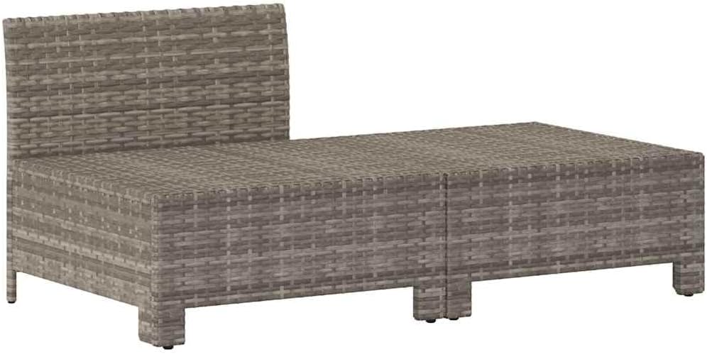 vidaXL 2-Piece Lounge Set with Cushions Poly Rattan Grey, Lounge Set Garden, Lounge Set Outdoor, Lounge Set, Lounge Sofa Garden, Garden Set Lounge, Garden Set - QUORE