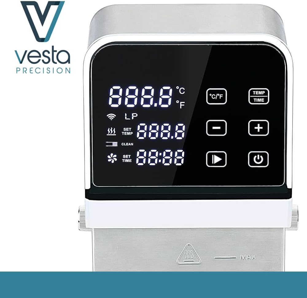 Vesta Precision Professionele Thermocirculator voor Koken op lage Temperatuur SV330 | Inclusief Wi-Fi-bedieningsapp en timer | 2300W roestvrijstalen vacuümkookmachine