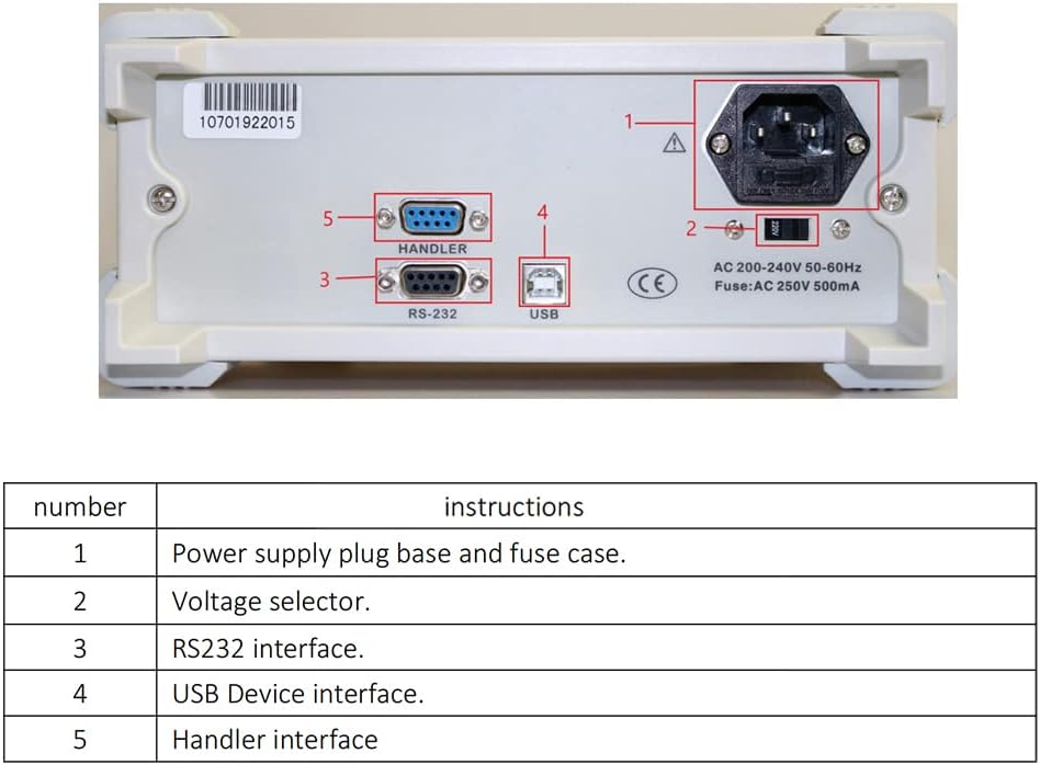 Irfora Digitale LCR-benchmeter 100Hz-10KHz zeer nauwkeurig digitaal meetapparaat weerstand inductie capaciteitstester 0,1% nauwkeurigheid 3,5 inch LCD-display
