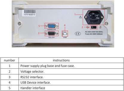 Irfora Digitale LCR-benchmeter 100Hz-10KHz zeer nauwkeurig digitaal meetapparaat weerstand inductie capaciteitstester 0,1% nauwkeurigheid 3,5 inch LCD-display