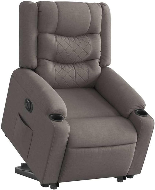 Relaxfauteuil – Elektrische Relaxstoel – Sta-op Stoel – TV Stoel – Verstelbare Fauteuil – Elektrisch Kantelbaar – Taupe Stof