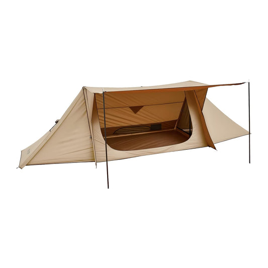 VEVOR Campingtent, lichte bushcraft-tent met kachelaansluiting en 2 zeilstangen, wintertenten, draagbare 4-seizoenentent voor 2 personen, voor wandelen, vissen, jagen en rugzakreizen