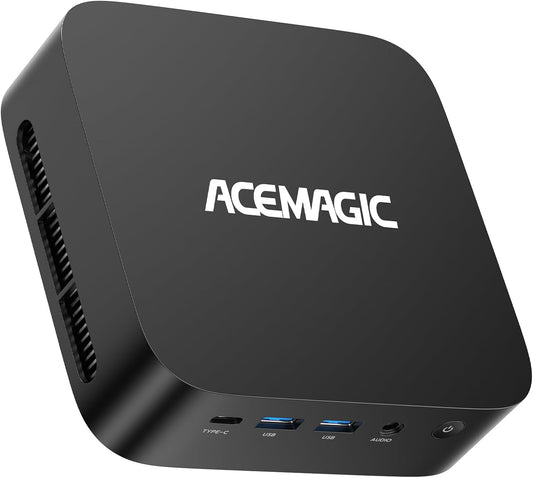 ACEMAGICIAN K1 Mini-pc, AMD Ryzen Embedded R2544 (tot 3,7 GHz) in11 Pro, 16 GB DDR4 512G SSD Micro Desktop Computer | HDMI + DP+Type-C | USB3.2