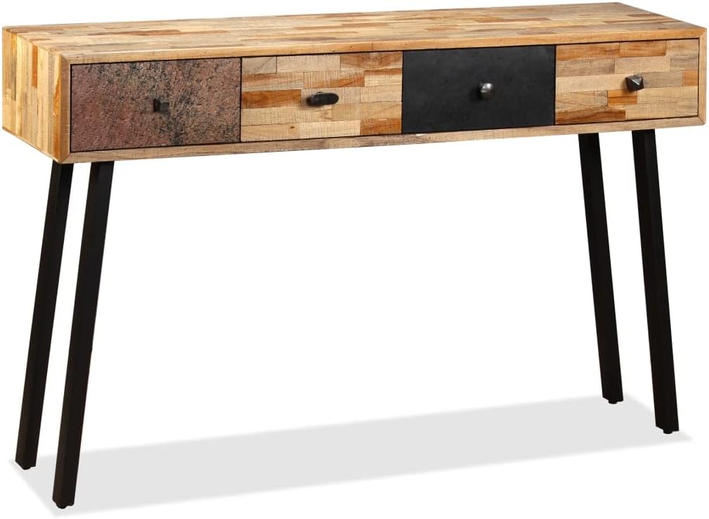 vidaXL Recycled Teak Wall Table Solid Table Tables Console Table