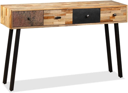 vidaXL Recycled Teak Wall Table Solid Table Tables Console Table