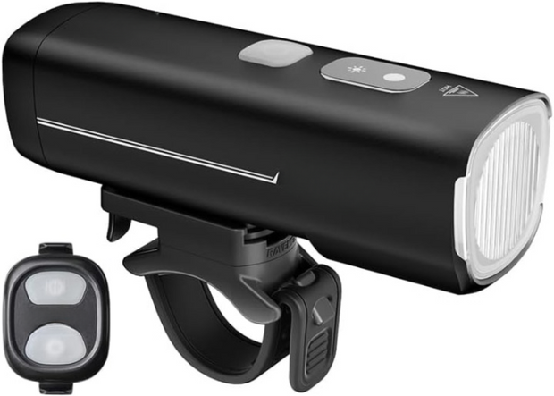 Fietslamp - Fietslicht - Fietsverlichting - met Intelligente Nachtrijmodus & Dagrijmodus - IPX7 Waterdicht - voor Fiets - Aluminium - 1400Lm - Zwart