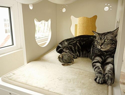 Kattenkrabpaal – Krabboom – Kattenmeubel – Klimpaal – Krabpaal met Slaapplek – Natuurlijk Braziliaans Sisal – Compact 90x50x170 cm