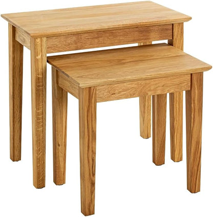 HAKU Bijzettafel eiken, Massief hout - Maat: B 56 cm x H 52 cm x D 30 cm, Stijl: Traditioneel