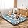 MAXYOYO Japanse futonmatras voor op de vloer, dikke tatami-mat, slaappad, opvouwbaar, oprolbaar matras, slaapzaal, matraskussen, vloer lounger kussen bed (blauwe bloem, dubbel)