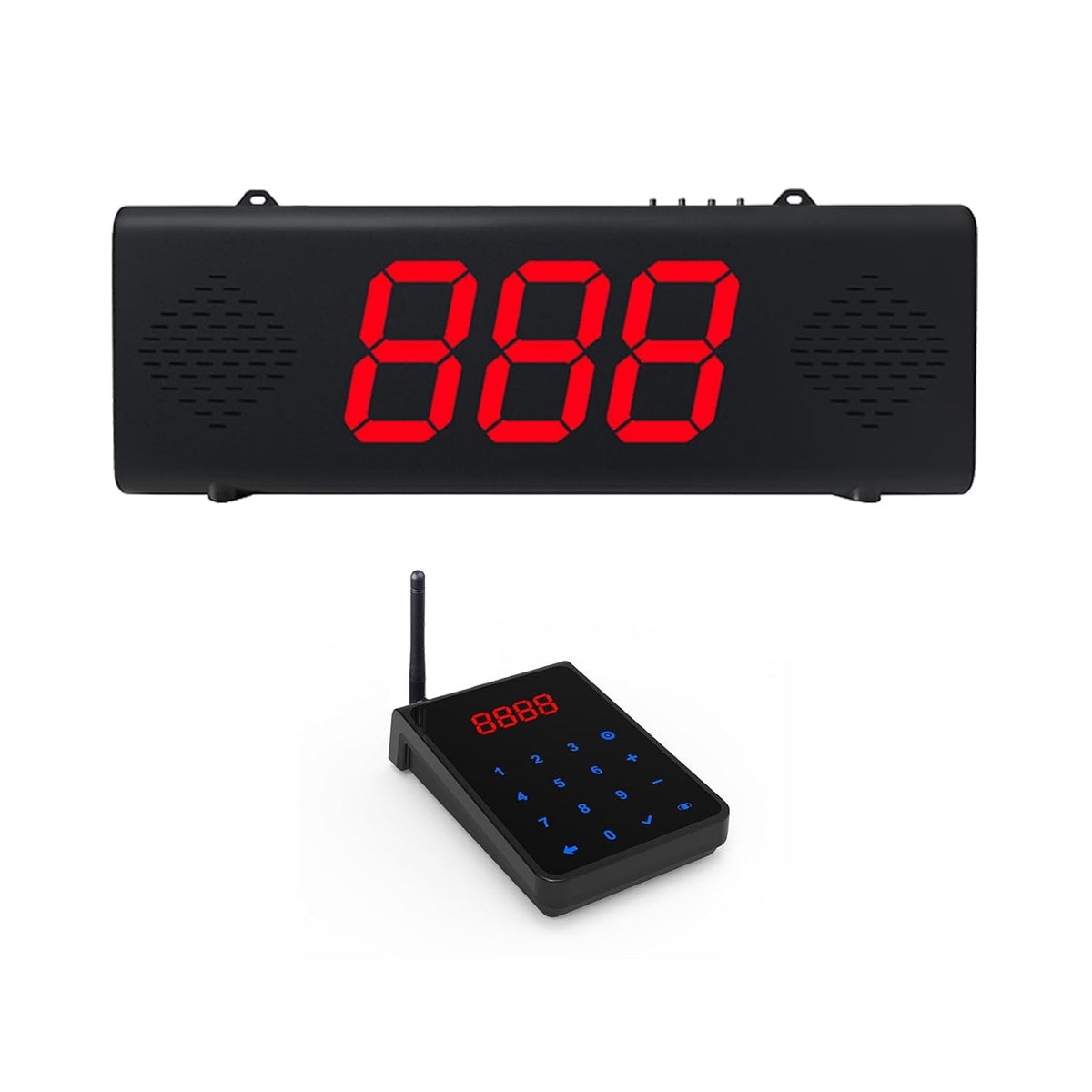 Draadloos oproepsysteem, Pager System, restaurant, scorebord, dienennummer, oproepsysteem, oproepsysteem voor restaurants, klinieken, cafés, banken (2 ontvangers + 1 oproepzender)