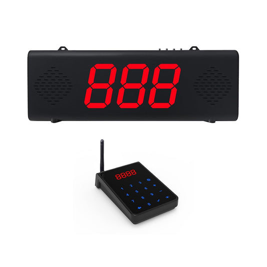 Draadloos oproepsysteem, Pager System, restaurant, scorebord, dienennummer, oproepsysteem, oproepsysteem voor restaurants, klinieken, cafés, banken (2 ontvangers + 1 oproepzender)
