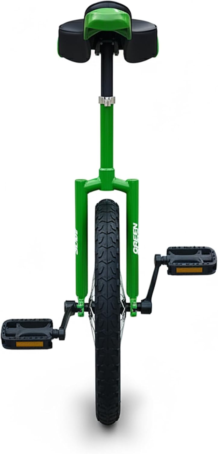 Green Slide Monocycle 20 inch Edge Range Green, Freestyle (vierkante vork Tricks), aluminium velg, zadelgreep