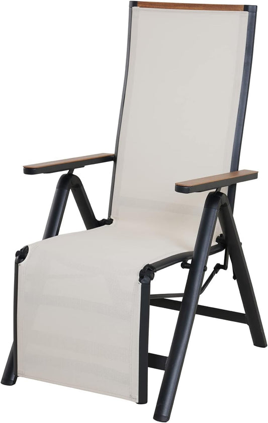 Opvouwbare Ligstoel – Verstelbare Tuinstoel – Aluminium Campingstoel – Outdoor Stoel – Zwembadstoel – Lichtgewicht Aluminium Frame – 6-Standen Rugleuning