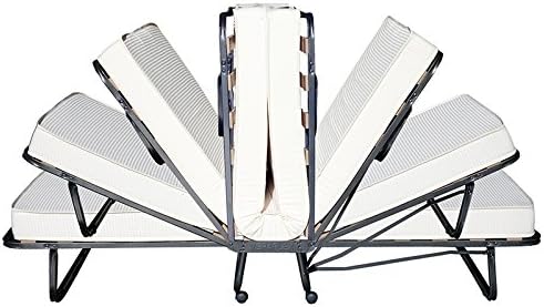 Veraflex 270/90x200 COV Colonia logeerbed, 90 x 200 cm, metalen frame antraciet, matras lichtgrijs incl. beschermhoes