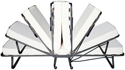 Veraflex 270/90x200 COV Colonia logeerbed, 90 x 200 cm, metalen frame antraciet, matras lichtgrijs incl. beschermhoes
