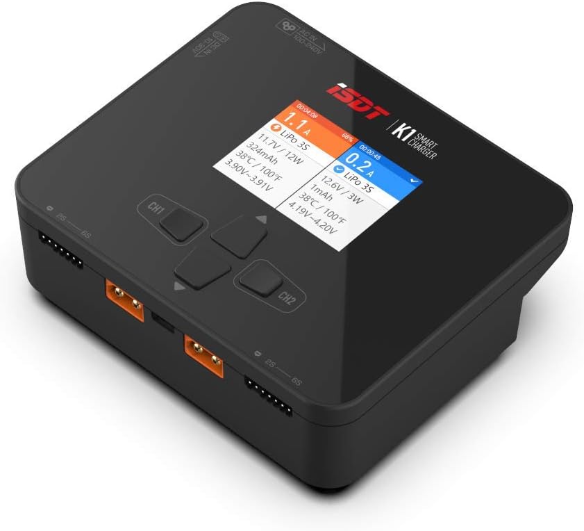 Lipo Accu Oplader – Batterijlader – RC Acculader – Balancer – Accu Laadstation – AC 100W en DC 250W x2 – Dubbele Kanaal Veiligheid – Donkere Modus Display