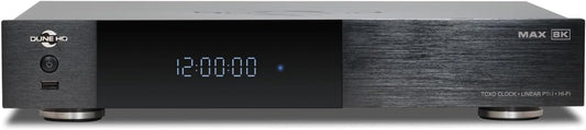 Dune HD Max 8K, Full-sized Mediaspeler, Android Box, D Vision, Atmo, HDD rack, Linear PSU, TCXO, Hi-Fi I2S-E output, Hi-Fi S/PDIF output, 8Gb/64Gb