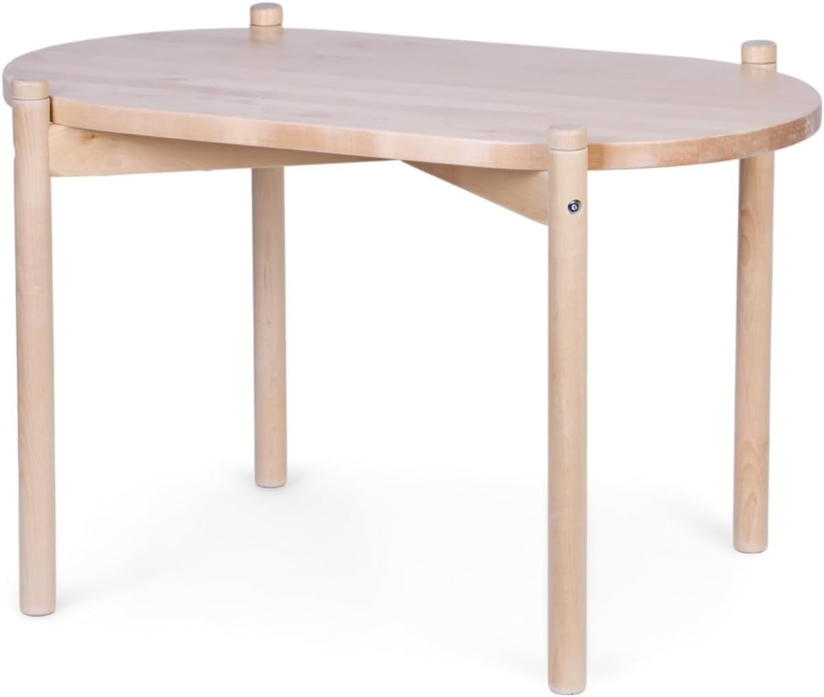 CHILDHOME, Babywieg, 2-in-1, schaalbaar, 0-6 maanden, berkenhout en teddymateriaal, tafel voor kinderen, activiteitstafel 6 maanden tot 6 jaar, matras inbegrepen, veilig, teddy ecru