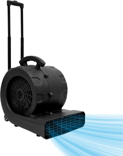 Vloerblazer – Droger – Ventilator – Blazer – Luchtverplaatser – 750W Turbo Motor – 3 Snelheden & Verstelbare Blaashoek