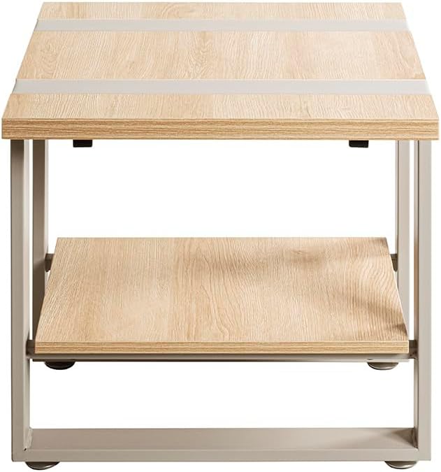 HAKU Bijzettafel, eiken, grijs (kasjmiergrijs), metaal, spaanplaat - afmetingen: 45 x 45 x 45 cm (b x h x d), stijl: modern
