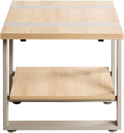 HAKU Bijzettafel, eiken, grijs (kasjmiergrijs), metaal, spaanplaat - afmetingen: 45 x 45 x 45 cm (b x h x d), stijl: modern