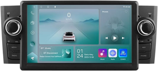 Ossuret Autoradio voor Fiat Grande Punto Linea (2007-2012), 7 Inch Android 13 Touchscreen 2+32GB GPS Navigatie met Carplay Android Auto WiFi Bluetooth USB Stuurwielbediening