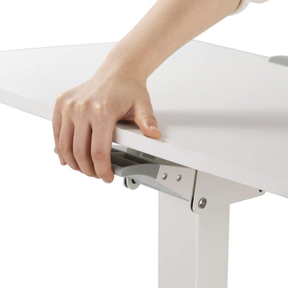 Maclean MC-892 in hoogte verstelbare laptoptafel met wielen zit-sta-bureau gasveer in hoogte verstelbaar tot max. 113 cm 30 graden kantelbaar belastbaar tot 8 kg (witte kleur)