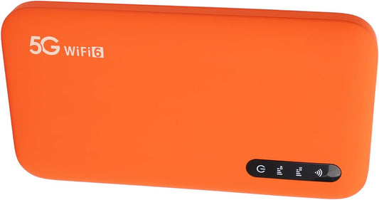 5G Mobiele Hotspot, Dual-band WiFi6 Draagbaar Mobiel Hotspot-apparaat voor op Reis, Snelle Draadloze Router met Simkaartsleuf voor Telefoon, Tablet-laptop, Ondersteuning voor 16