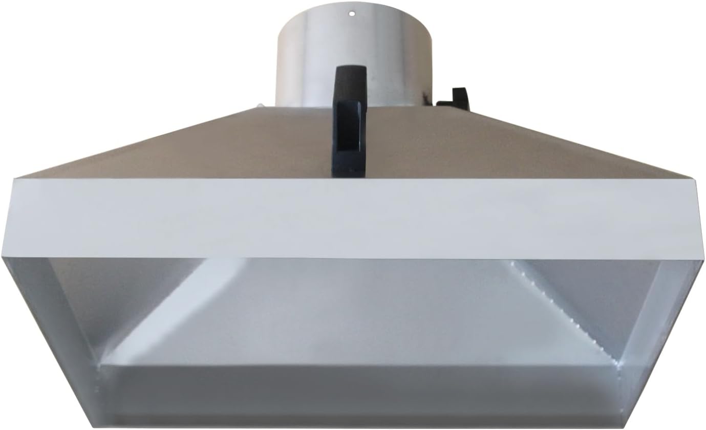 Afzuigkap Roestvrij Staal – Lasrookafzuiging – Lasdampafzuiging – Soldeerrookafzuiging – Werkplaats Afzuiging – 400 x 300 mm – Inlaatdiameter 110 mm