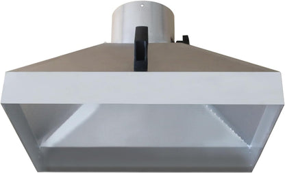 Afzuigkap Roestvrij Staal – Lasrookafzuiging – Lasdampafzuiging – Soldeerrookafzuiging – Werkplaats Afzuiging – 400 x 300 mm – Inlaatdiameter 110 mm