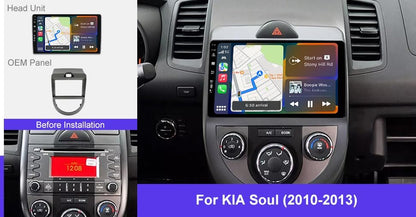 MSD Ingebouwd DAB - Autoradio Voor Kia Soul (2009-2013) | Android 15 GPS Navi Radio | CarPlay Android Auto Stuurwiel Dual-Band WiFi DSP 4G Bluetooth | MIC Camera | 4G+64G Octa-Core 2 Din 9 Inch