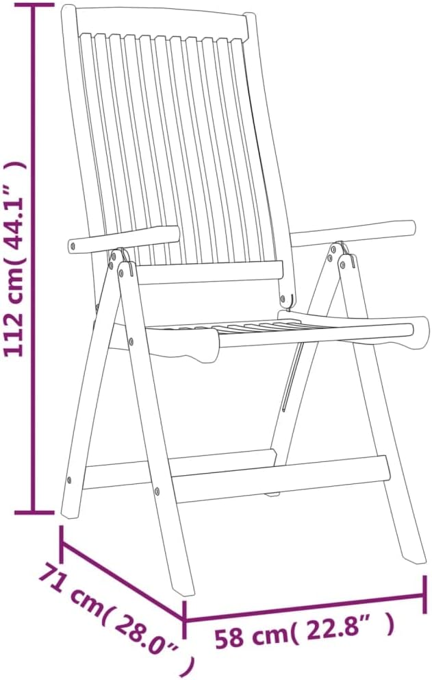 vidaXL Garden chairs 6 pcs collapsible solid eucalyptus wood