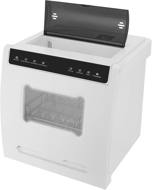 Table Dishwasher, 45 x 40 x 40 cm, Mini Dishwasher, Four Washing Modes for Small Homes, Homes, Dormitories, Businesses - QUORE
