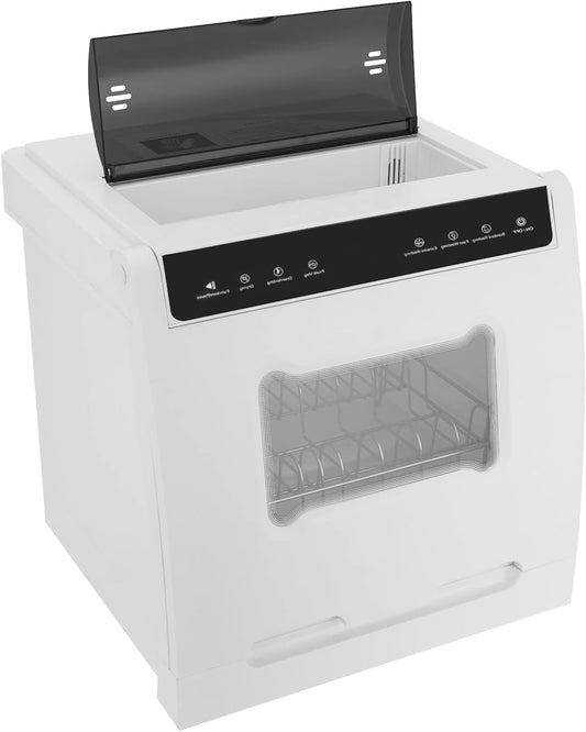 Mini Vaatwasser – Vrijstaand Tafelmodel – Touch Control Vaatwasser – Kleine Vaatwasser – Mini Afwasmachine – 4 Wasprogramma’s – Bestek Sterilisatiefunctie – Compact & Krachtig