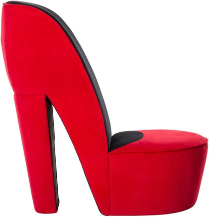 vidaXL Chopping Chair Velvet Red Lounge Chair Rest Chair Armchair TV Chair